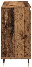 Készülék szekrény ajtókkal és fiókokkal, régi fa 101,5x35x70 cm
