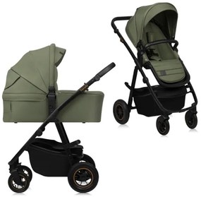 Lionelo - Kombinált babakocsi 2 az 1-ben AMBER PLUS Zöld Erdő