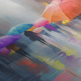 Kép - Esős nap (órával) (90x30 cm)