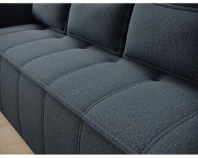 Kék zsenília kinyitható-tárolóhelyes kanapé 242 cm Weltton – ELTAP