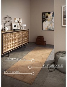 Bézs kézi szövésű gyapjú futószőnyeg 80x250 cm Alexis – Villeroy&amp;Boch