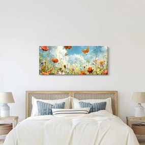 Kép - Pillangók a nyári réten (120x50 cm)
