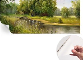 Modern Öntapadós Fotótapéta Mosható Vidéki tájkép 250x104 cm