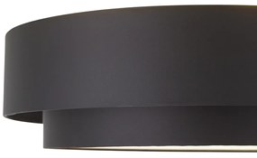 Modern mennyezeti lámpa fekete 50 cm 3-lámpás - Steve