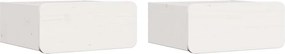 vidaXL Éjjeli asztal 2 pcs Fehér 39 x 34 x 16,5 cm Tömör fenyőfa