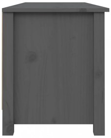 szürke tömör fenyőfa cipőtároló pad 110 x 38 x 45,5 cm