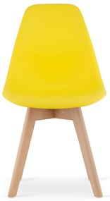 Sárga KITO szék bükkfa lábakkal