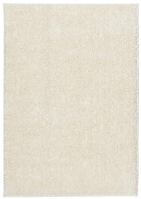 ISTAN krémszínű hosszú szálú fényes szőnyeg 140 x 200 cm