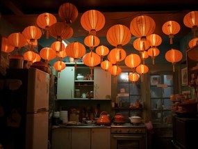 Poszter 100x75cm Lampionfényben