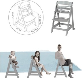 Szürkésbarna etetőszék Miffy – Roba