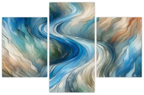 Kép - Absztrakt áramlat (90x60 cm)