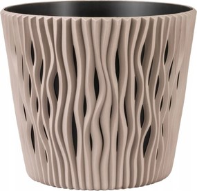 Virágtartó műanyag bézs Prosperplast 16,5 cm x 18,9 x 16,5 cm