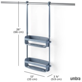 Kék függő műanyag fürdőszobai polc Flex – Umbra