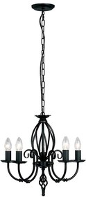 Elstead ART5-BLACK - Csillár láncon ARTISAN 5xE14/60W/230V