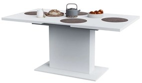 Yorki Elegant Premium kihúzható étkezőasztal 120/160x90 cm fehér