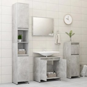 betonszürke szerelt fa fürdőszobaszekrény 60 x 33 x 61 cm