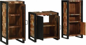 Fürdőszoba bútor szett 3 pcs Szilárd Újrahasznosított Fa