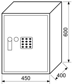 Bútorszéf RS 60, elektronikus zár, szürke