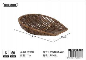 Tárolókosár 19x18x4.5CM Elegáns design Tartós