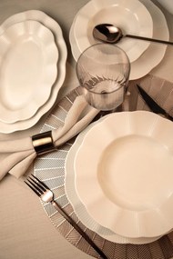 26 részes porcelán étkészlet krém
