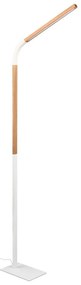 Fehér-natúr színű LED állólámpa fa búrával (magasság 169,5 cm) Norris – Trio