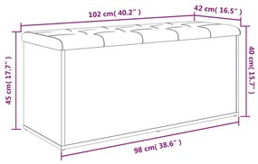fehér szerelt fa tárolópad 102 x 42 x 45 cm