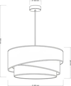 Brilagi - Zsinóros függeszték ARROW 1xE27/60W/230V Ø 45 cm bézs/barna/fehér