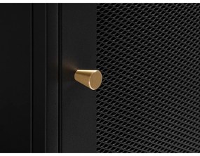 Fekete fém könyvespolc 80x138 cm Malibu – Unique Furniture