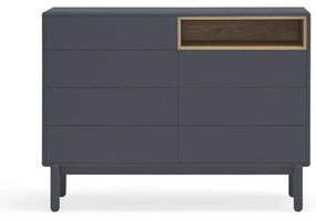 Sötétszürke alacsony komód 120x90 cm Corvo - Teulat