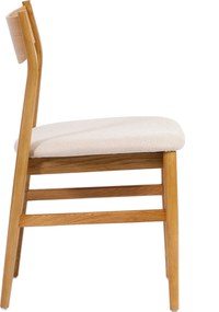 MAZZONI EXPORT CAMELIA Világos Bézs/Natúr Tölgy váz - KÁRPITOZOTT FA SZÉK NAPPALIBA ÉTKEZŐBE KONYHÁBA MODERN CLASSIC