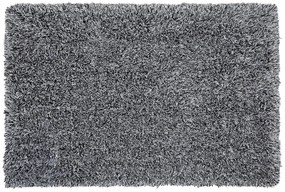 Fekete és fehér hosszú szálú szőnyeg 160 x 230 cm CIDE Beliani