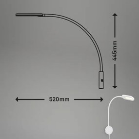Briloner 2177016 - LED Dimmelhető fal flexibilis lámpa LED/6W/230V fehér