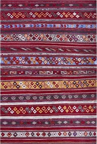 Nappali szőnyeg 120x180cm, csúszásgátló univerzális, zseníliapiros