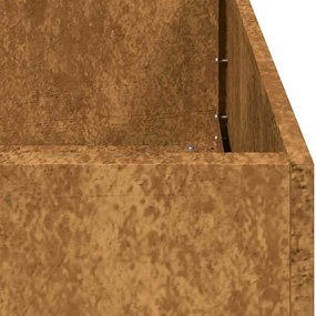 vidaXL ültető rozsdás 80x80x30 cm időjárásálló acélból