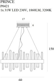 Függeszték Arany PRINCE MAXLIGHT P0421