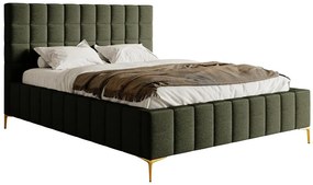 FranciaĂĄgy 140 cm Sheldona 140 (ĂĄgyrĂĄccsal) (tĂĄrolĂłhellyel) (oliva + arany). AkciĂł -16%. 1099770