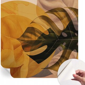 Divatos öntapadós tapéta Fali furnér Absztrakt levelek 250x250 cm