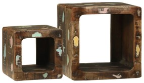 TV Egység 36x36x30 cm Tömör Fa Újrahasznosított