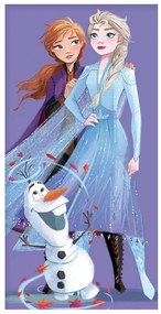 Disney Jégvarázs Purple fürdőlepedő, strand törölköző 70x140 cm