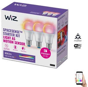 WiZ KÉSZLET 3x LED RGBW Dimmelhető izzó A60 E27/8,8W/230V 2200-6500K Wi-Fi - WiZ WI0129