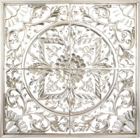 Fém Fali Dekoráció Retro négyzet ezüst virágos gótika minták