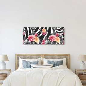 Virágzó rózsák képe (120x50 cm)