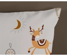 Szürkésbézs egyszemélyes pamut gyerek ágyneműhuzat 140x200 cm Woody – Good Morning