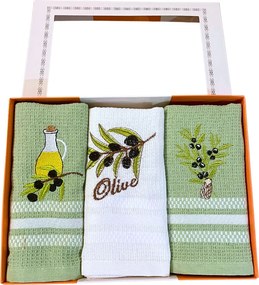 Konyhai törölközők Olive 40x60cm 3 db TiaHome