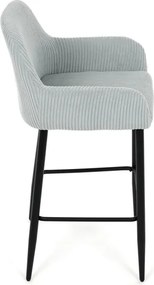 Barová židle, modrá, látka,AUB-V4009 BLUE6