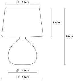 Lucide 47506/81/38 - Asztali lámpa RAMZI 1xE14/40W/230V