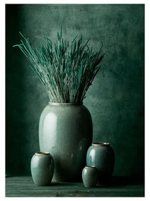 Pottery zöld agyagkerámia váza - Bitz