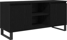 vidaXL TV szekrény Fekete tölgy 104 x 35 x 50 cm Faanyag
