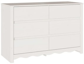 Fiókos szekrény &quot;&quot;DRAMMEN&quot;&quot; Fehér 111x43x73,5 cm Tömbfa