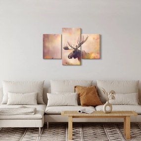 Kép - jávorszarvas az őszi levelekben (90x60 cm)